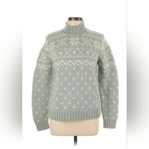 Lauren Ralph Lauren Fair Isle Sweater Women's XL Wool Mohair Hand Knit Nordic